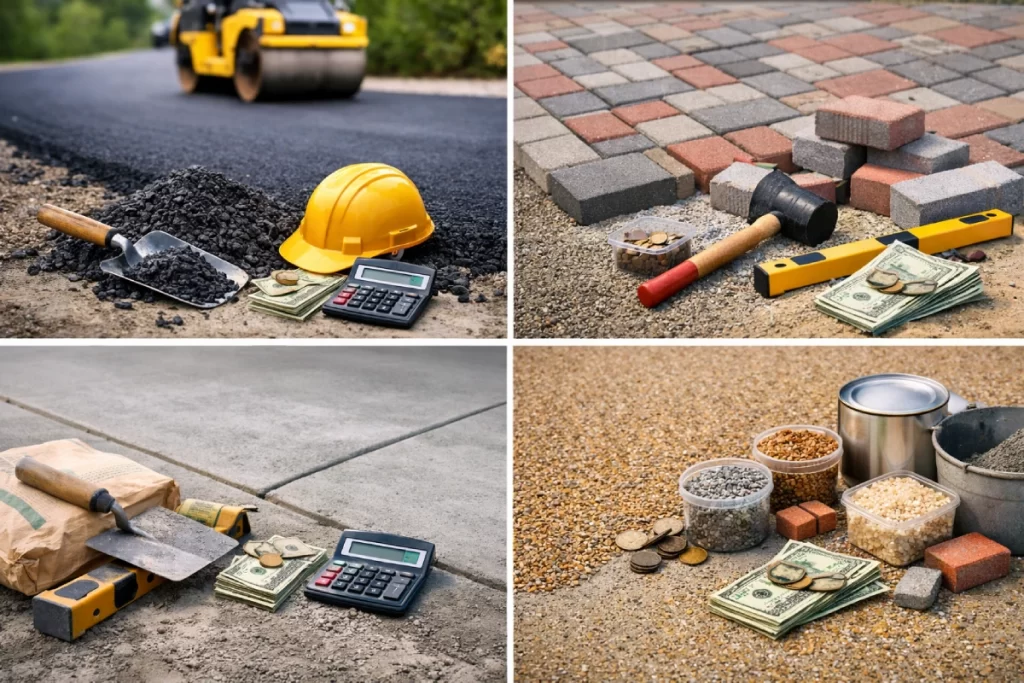 Block paving driveway UK home