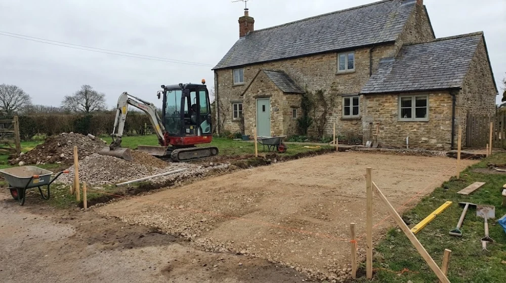 gravel stone driveway base layers