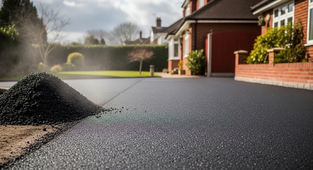 Asphalt driveway installation in Hertfordshire