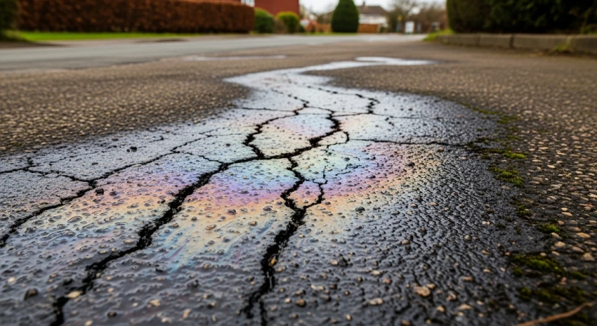 Removing oil stains driveway