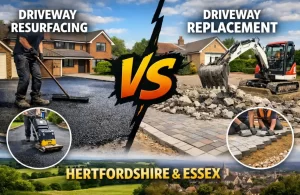 Resin driveway resurfacing installation