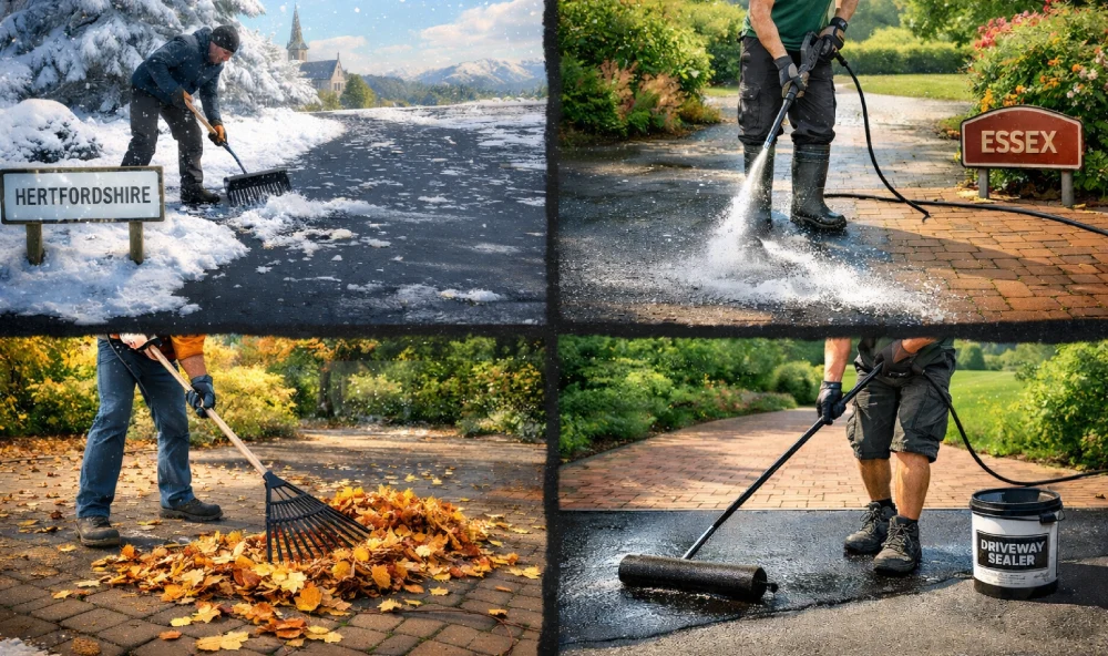 Spring driveway cleaning Hertfordshire