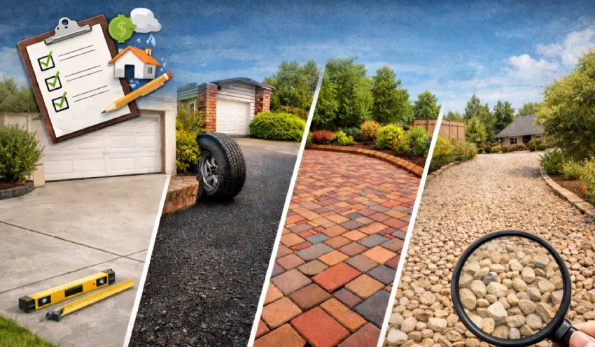 Gravel driveway surface finish