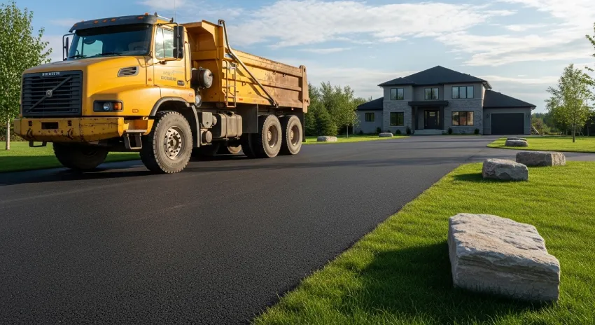 Heavy duty concrete driveway installation