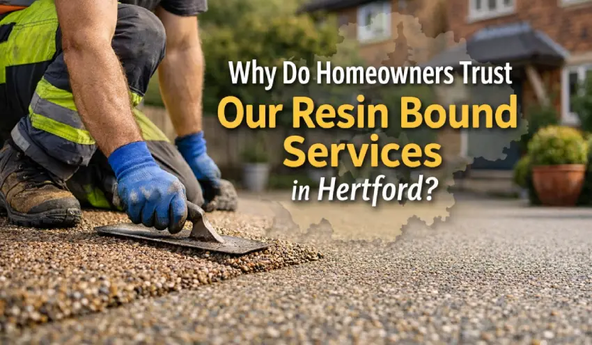 Pattern imprinted concrete driveway