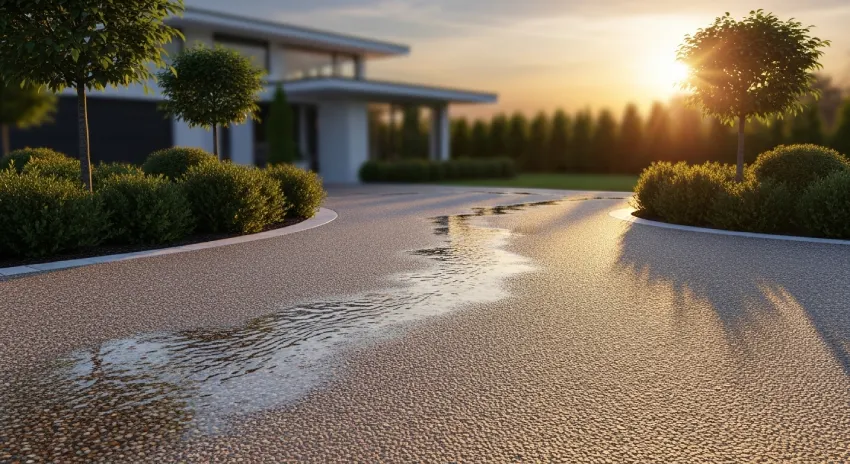 Permeable resin driveway Hertfordshire home