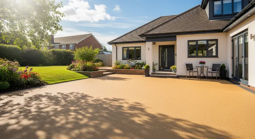 Resin bound driveway Hertfordshire home