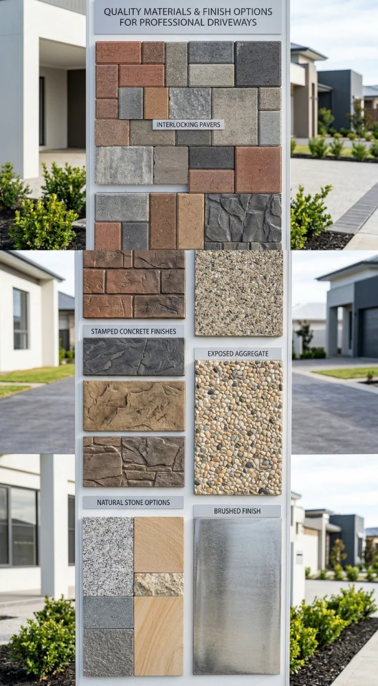 Quality Materials & Finish Options for Professional Driveways