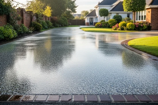 Clear resin driveway Hertfordshire home