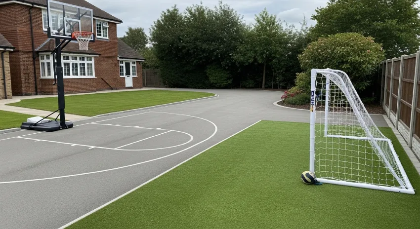 basketball driveway UK installation