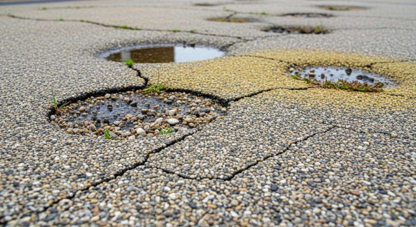 cracked resin driveway surface issue
