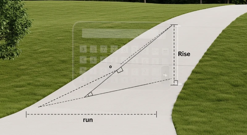 measuring driveway slope with string